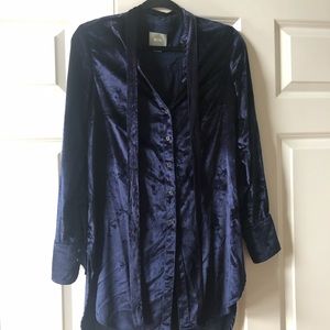 Anthropologie velvet tunic